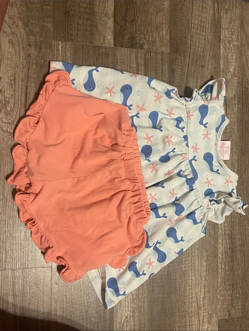 18 month girls Stitchy Fish whale starfish outfit